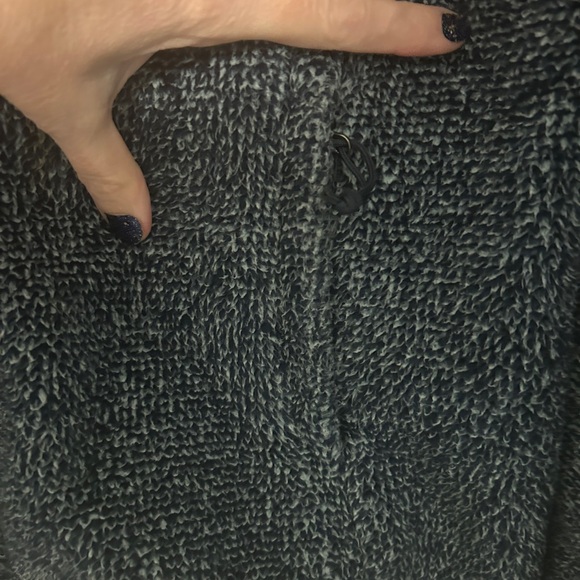 The North Face Womens Full Zip Shady Blue Marled Sherpa Fleece Jacket Size LG - Picture 3 of 15